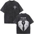 Christian Jesus Faith over Fear Bible Verse Washed T-Shirts Men Women Fashion Vintage Oversized T Shirts Harajuku Cotton T-Shirt