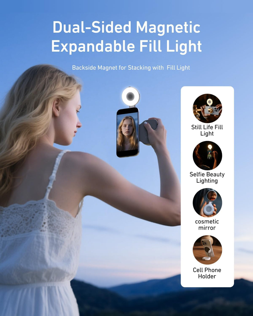 Unleash Your Creativity with the TELESIN Creator Kit: Fun Shot Magnetic Phone Camera Grip & C03 Magnetic Selfie Light for Stunning Selfies and Video Calls