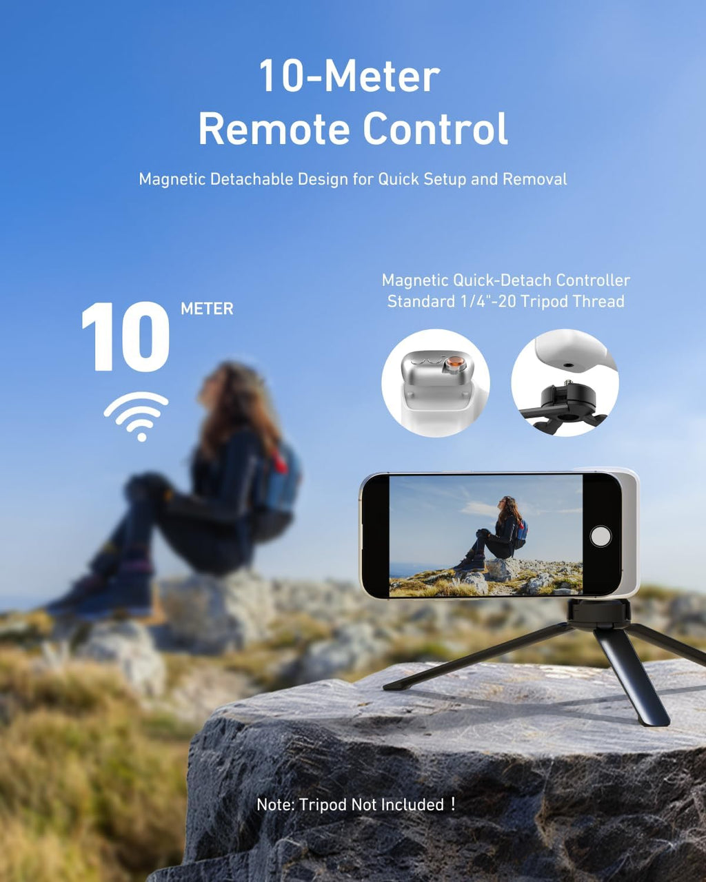 Unleash Your Creativity with the TELESIN Creator Kit: Fun Shot Magnetic Phone Camera Grip & C03 Magnetic Selfie Light for Stunning Selfies and Video Calls